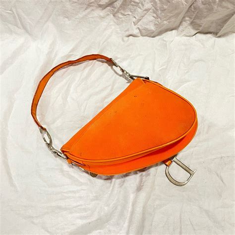 dior orange saddle bag